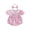 Pink, variant on Newborn Baby Girl Baseball Outfit Infant Baby Girl Summer Clothes Plaid Gingham Bubble Romper Baseball Embroidery Doll Collar Short Sleeve Infant Bodysuits Jumpsuits with Headband