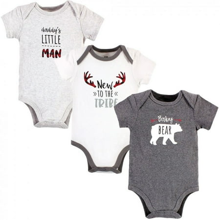 UPC: 0660168175073 | Hudson Baby Infant Boy Cotton Bodysuits Daddys Man 6-9 Months