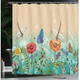 thumbnail image 4 of Ambesonne Spring Shower Curtain, Flourishing Nature Bugs, 69"Wx70"L, Multicolor, 4 of 5