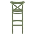 thumbnail image 4 of Compamia Cross Contemporary Resin Indoor Outdoor Bar Stool Olive Green, 4 of 7