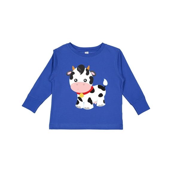 Inktastic Cute Cow, Baby Cow, Little Cow, Farm Animal Boys or Girls Long Sleeve Toddler T-Shirt