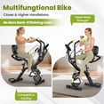 thumbnail image 3 of LNOW 4-in-1 Folding Stationary Upright Recumbent Exercise Bike Machine Home 300 Lbs Adjustable Height Easy to Get On/Off, 3 of 8