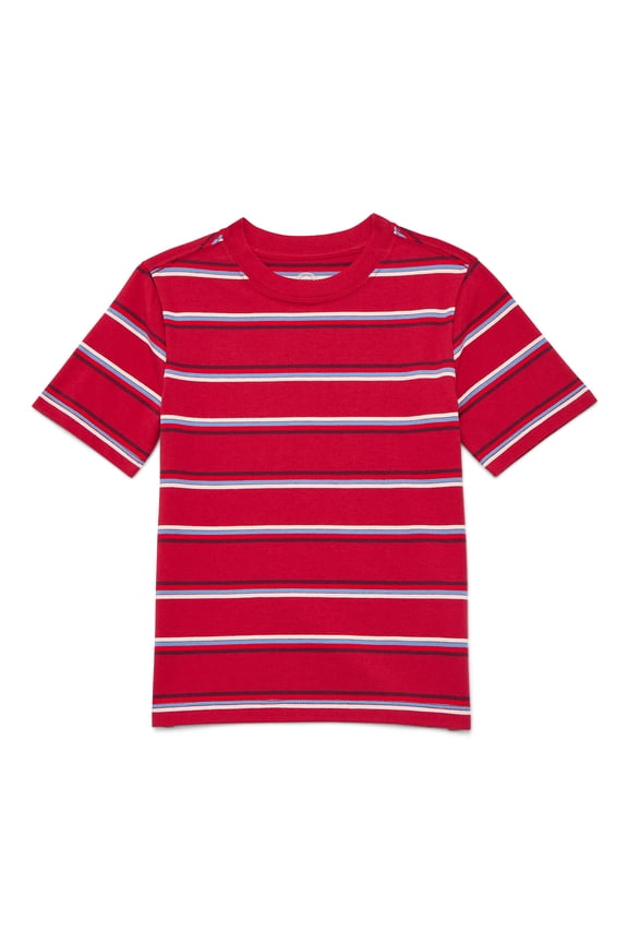Boys Short Sleeve Stripe T-Shirt, Sizes 4-18 & Husky