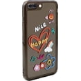 thumbnail image 1 of Case for iPhone 7 Plus/iPhone 8 Plus (5.5 inch), TPU Phone Cover for iPhone 7 Plus/iPhone 8 Plus, Cute Protective Camera Protection Cover for Women Girls, Black Background & Color Painting, 1 of 5