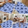 thumbnail image 5 of Area Rug for Living Room, Palm Trees Non-Slip Indoor Large Carpet for Bedroom/Dining Room, Summer Vintage Tropical Trees Botanical Blue Washable Low-Profile Rectangle Floor Runner Rugs - 4 x 6 Ft, 5 of 8