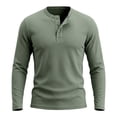 thumbnail image 5 of biudgviw Henley Shirts for Men Long Sleeve Ribbed Knit Button T-Shirt Casual Stylish Loose Fit Tops Fall Clothes Comfy Undershirts(Bronze,X-Large), 5 of 5