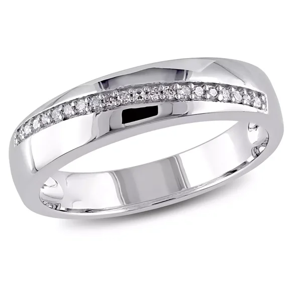 Mens Crossover Diamond Ring, Mens Diamond Wedding Ring, 1.50 Ct Simulated Diamond, 14K White Gold Plated, Gift Ring For Boyfriend