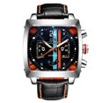 thumbnail image 1 of Reloj mecánico automático multifuncional de cuero luminoso para hombre cuadrado, 1 of 5