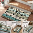 thumbnail image 5 of 2x3 Ft Entryway Area Rug, Sage Green Brown Paw Prints Kitchen Rug Runner Washable Floor Mat, Vintage Farmhouse Wooden Grain Non Slip Indoor Door Mat Throw Carpet for Bathroom Living Room Bedroom, 5 of 8