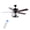 Black, variant on JONATHAN Y Braxton 52" 4-Light Farmhouse Industrial Iron Drum Shade LED Ceiling Fan With Remote, Black/Clear