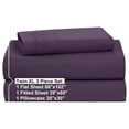 thumbnail image 2 of KriKac XL Sheets Set - 3 Piece XL Sheets, Double Brushed XL Sheets for Adjustable Bed, Purple XL Sheet Set, Hotel Luxury XL Bed Sheets, 2 of 9