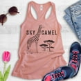 thumbnail image 2 of Sky Camel Tank Top, Ladies Racerback Tank Top, Funny Giraffe Tank, Safari Tank, Desert Pink, Medium, 2 of 3