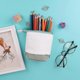 thumbnail image 2 of Telescopic Pencil Case, Stand up Pen Pouch, Pop up Pencil Bag, Transformer Pen Holder Corduroy, Stationery Organizer for Student School Office Green, 2 of 5