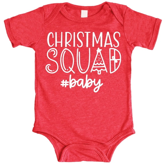 Christmas Squad Matching Family Bodysuit Baby Vintage Red Bodysuit Newborn