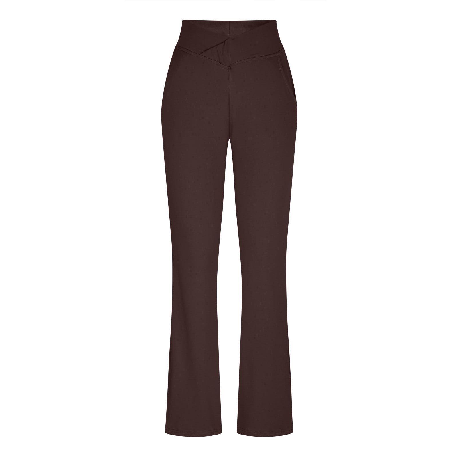 RQYYD Reduced Womens Crossover Flare Leggings Bootcut High