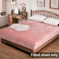 thumbnail image 2 of PHF Truly Velvet Fitted Sheet Twin Size, Luxury Super Soft Flannel Bottom Sheet with 15" Deep Pocket for Winter, Pink, 2 of 6