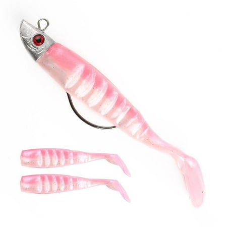 1Pc Lead Head Soft T Tail Fishing Lure Lifelike Long Cast Bait Swimbait with Replacement T Tail Color:15.4g (Best Vortec Heads Casting Number)