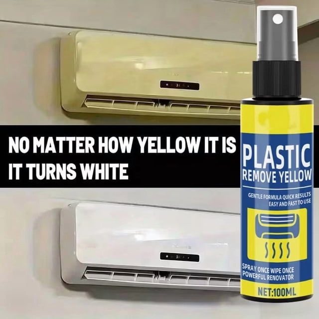 Spray removedor de amarillamiento de plástico 100 ml para restaurar plástico transparente en interiores de coches, electrodomésticos y electrónica