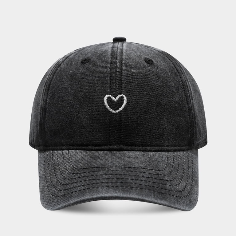 Koadzawe Washed Cotton Baseball Cap Embroidered Heart Dad  display picture 2