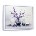 thumbnail image 2 of Designart "violet Grey Minimalism Balance And Contrast Pottery" Abstract Still Lifes Floater Framed Wall Art Living Room, 2 of 7