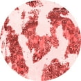 thumbnail image 1 of Ahgly Company Indoor Round Abstract Red Modern Area Rugs, 8' Round, 1 of 4