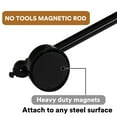 thumbnail image 2 of Turquoize 4 Pack Magnetic Curtain Rods Multi-Use Adjustable Petite Cafe Sidelight for Iron and Steel Place (16"-28", Black), 2 of 6