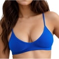 thumbnail image 2 of HOMBOM Bralette Womens Bras Unlined Spring Seamless Brassiere Wireless Blue Comfort Bras L, 2 of 4