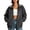 Gray, variant on cocolona Oversized Jacket for Women Fall Winter Trendy Long Sleeve Zipper Outerwear Lapel Solid Color Casual Tops