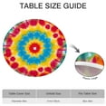 thumbnail image 6 of Colorful Tie Dye Flower Pattern Round Fitted Tablecloth with Elastic Edge,Dining Table Cover Waterproof,Outdoor Round Tablecloth for Camping,Dining,Indoor and Outdoor, 6 of 7