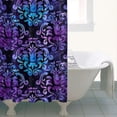 thumbnail image 5 of Small Stall Narrow Shower Curtain 36"W x 72"L – Tropical Bohemian Leaves, Mid-Century Abstract Boho Botanical Bathroom Decor, Vintage Floral Palm Leaf Pattern, Rustic Tribal Folk Style, 5 of 5