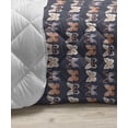 thumbnail image 3 of Insects Down Alternative Comforter, Continuous Print of Symmetric and Simplistic Butterfly Silhouettes, Microfiber Quilt for All Season, 5 Sizes, Cadet Blue Pale Peach, by Ambesonne, 3 of 3