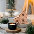 thumbnail image 6 of Christmas Village Houses LED Light Wooden House with Battery Rustic Holiday Village Decor for Christmas Table Centerpieces Xmas Party Decorations DIY Crafts, 6 of 9