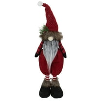 Northlight Standing Buffalo Plaid Gnome with Berry Pine Christmas Figure - 17"
