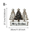 thumbnail image 4 of Rustic Wooden Christmas Sign with Three Tree Design, Natural Holiday Wall Decor for Farmhouse Style Homes, Seasonal Hanging Ornament for Mantel and Door Decorations, 4 of 4