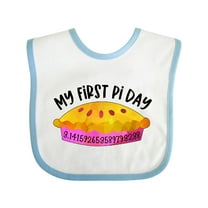 Inktastic My 1st Pi Day Pink Pie Pan Pun Boys or Girls Baby Bib