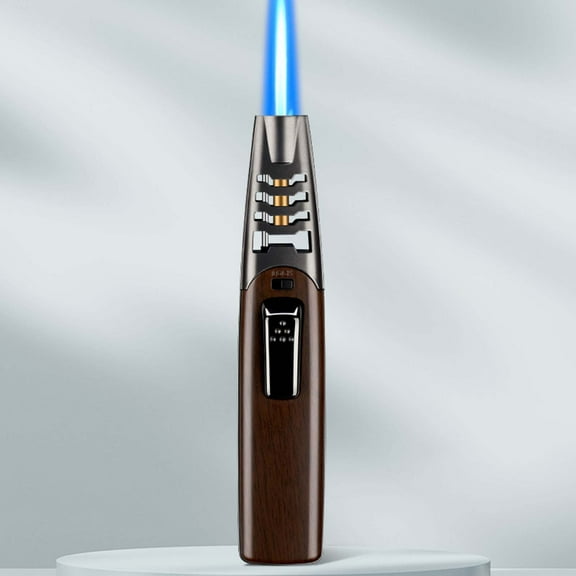 Rewenti FAMTKT JeashCHAT Torch Lighter Using Butane Gas for Candle Camping Barbecue Kitchen, Upgraded Outdoor Windproof Butane Lighter