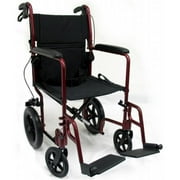 Karman Healthcare LT-1000HB-BD Transport Wheelchair-Burgundy