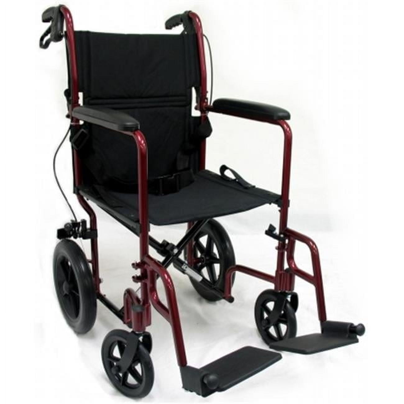 Karman Healthcare LT-1000HB-BD Transport Wheelchair-Burgundy