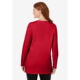 thumbnail image 2 of Woman Within Plus Size Perfect Long-Sleeve Crewneck Tunic, 2 of 6