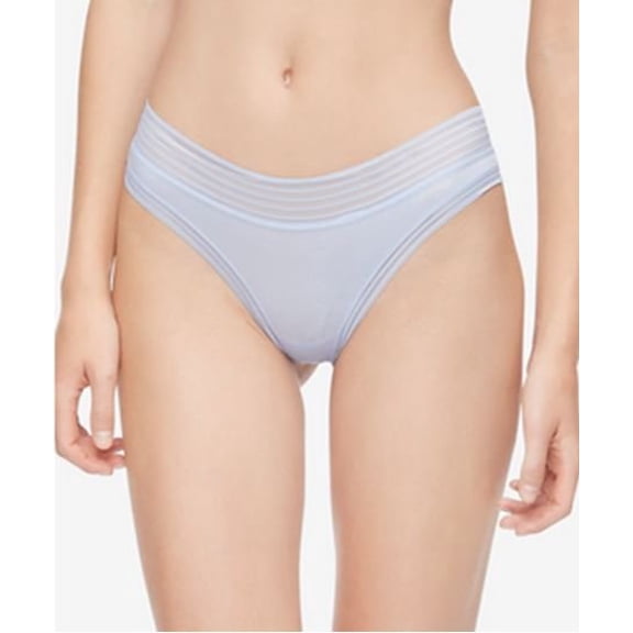 Women's Calvin Klein Striped-Waist Thong Underwear QD3670 Large