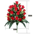 thumbnail image 4 of Artificial Cemetery Flowers with Vase, Set of 2 Artificial Rose Lily Bouquet Graveyard Memorial Flowers for Cemetery Headstones Decoration, 4 of 8