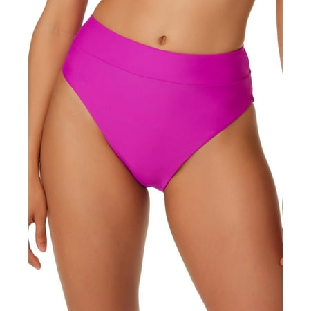 Bar III NEON ORCHID High-Rise High-Leg Bikini Swim Bottom  US X-Large