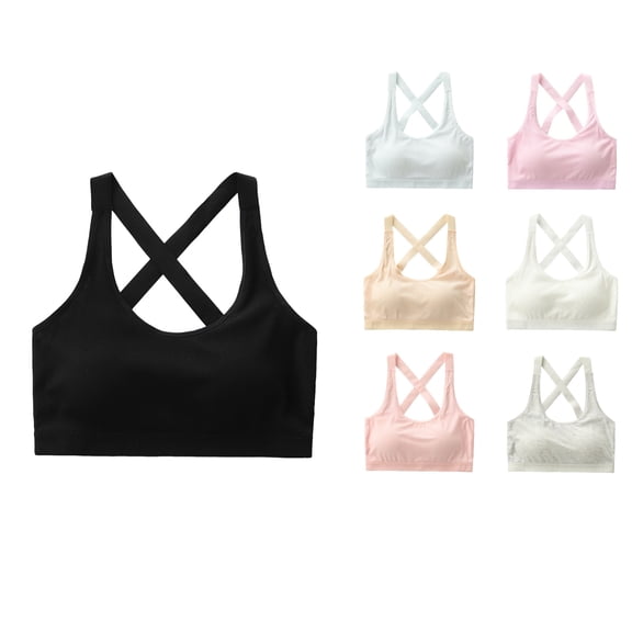 Antinious Teen Girls Seamless Bras Padded Cup Casual Stylish Breathable Comfortable Soft Supportive