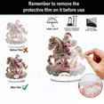 thumbnail image 3 of Lwlmwt Santa Ornament 8-inch 2D Flat Acrylic Santa Carousel Display Stand Ideal for Christmas Decorations, Desktop Ornament and Holiday Gift, 3 of 7