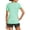 Aqua, variant on Women's Athletic Short-Sleeved Sports Running T-Shirts Lightweight Quick Dry Workout Yoga Crewneck Tops Aqua Size XL
