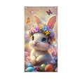 thumbnail image 2 of Weloille Easter Door Cover 1 Piece, Polyester Vivid Holiday Pattern, Reusable Decorative Party Background Banner, Suitable for Home Door Garden Wall Room Holiday Decoration, 2 of 6