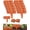 Orange, variant on Imitation Stone Garden Fence, No Dig Landscape Edging, Faux Stone Garden Border, Plastic Pound in Edging for Landscaping Flower Beds, Yard Decorative Artificial Rock