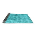 thumbnail image 2 of Ahgly Company Indoor Round Abstract Light Blue Contemporary Area Rugs, 3' Round, 2 of 4