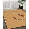 thumbnail image 3 of Ahgly Company Machine Washable Indoor Rectangle Transitional Orange Area Rugs, 6' x 9', 3 of 7