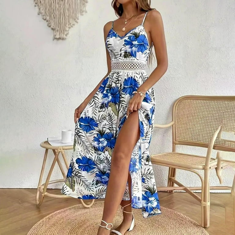 beach dress with slit White Side Slit beach Dress main image 0